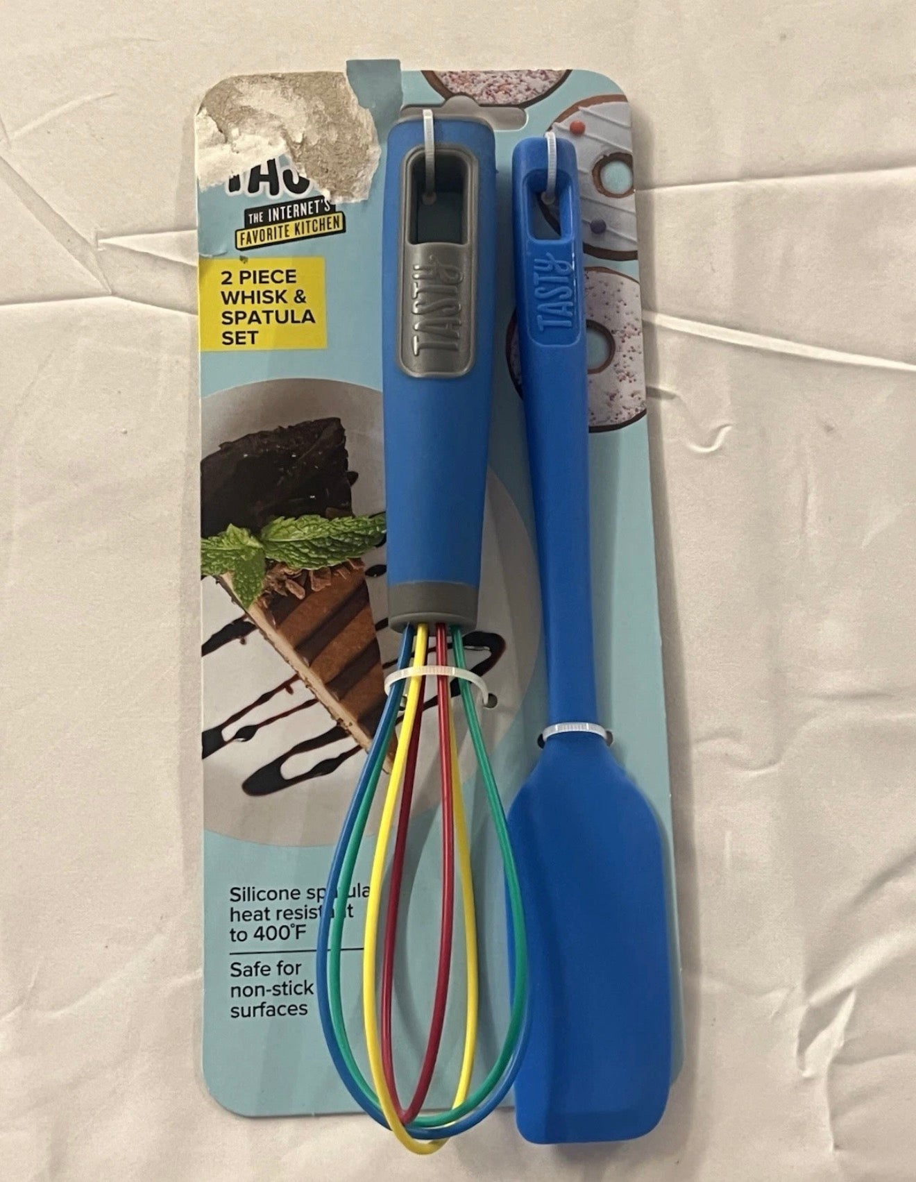 Tasty Silicone Mini Spatula and Whisk Baking Kitchen Gadgets Set, Tasty Blue