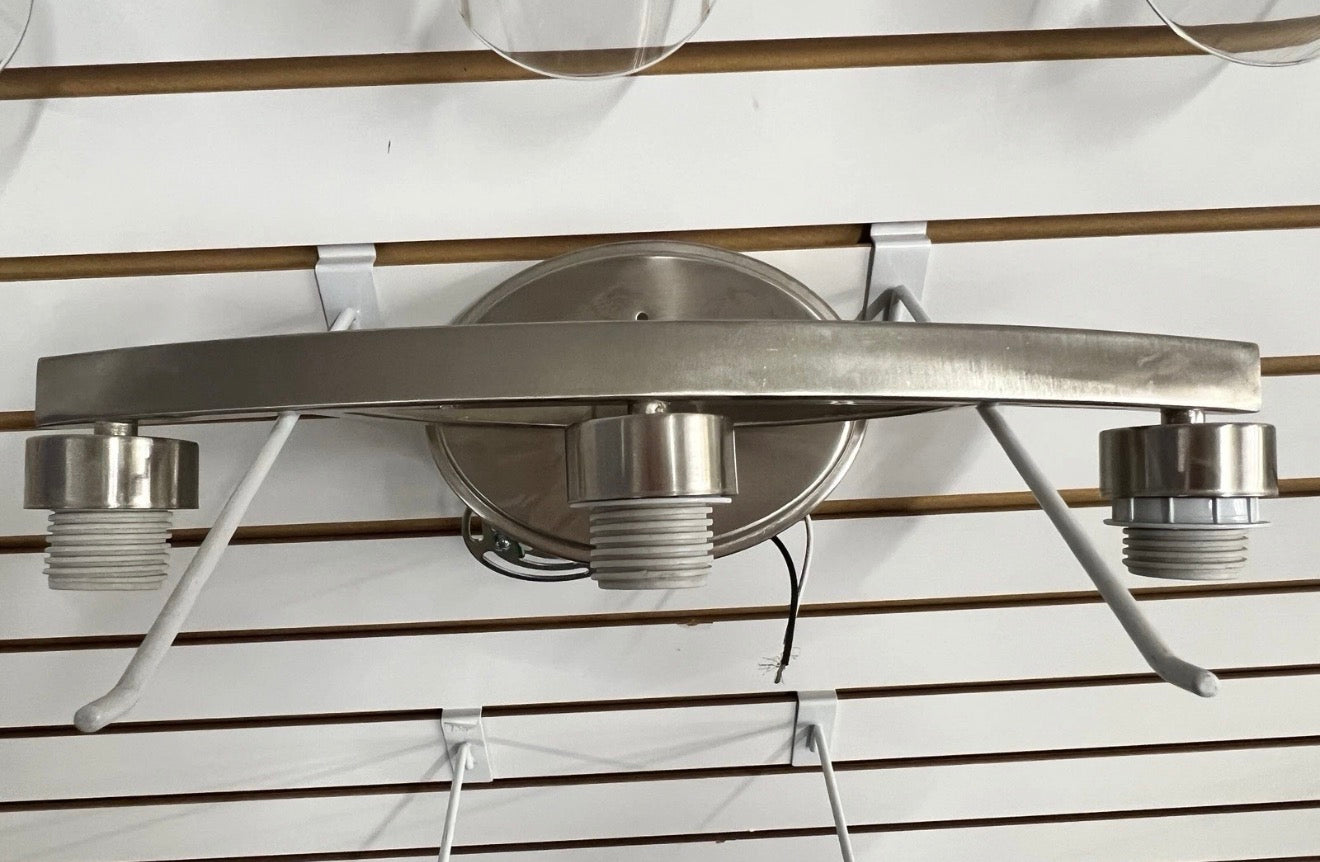 allen + roth Merington 21.5-in 3-Light Brushed Nickel Transitional Vanity Light