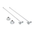Bathroom Supply Kit with 5/8" OD X 3/8" OD Angle Stop - Chrome