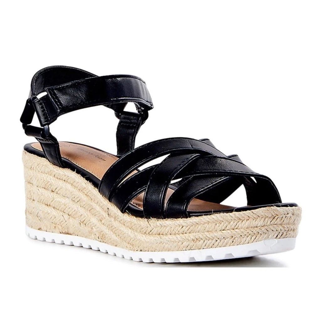 Time and Tru Women's Demi Wedge Sandals Size 11 With Strap