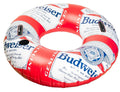 Budweiser Inflatable Swim Tube Adult Ring Float, Built-in Handles & Cup Holder