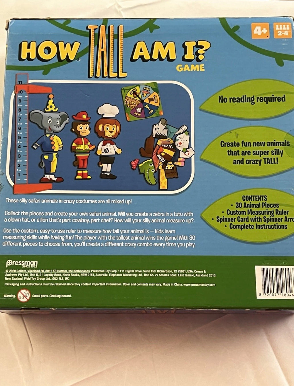 JAX Ltd. How Tall Am I? Game Year 2020