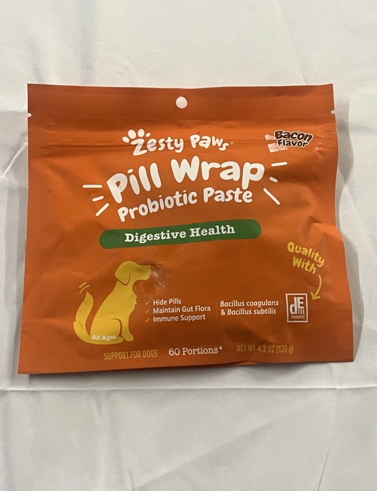 Zesty Paws Pill Wrap Probiotic Paste Bacon Flavor for Dogs - Immune & Digestive