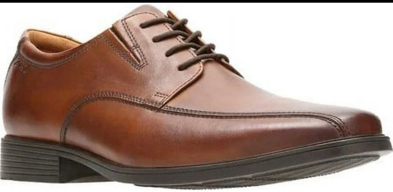 Clarks Tilden Walk Mens Oxfords Tan Leather Lace Up Size 7