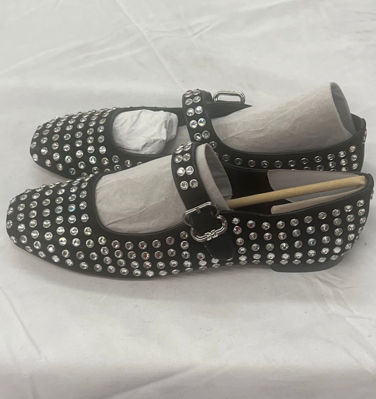 Sam Edelman Women's Alvin Slip-On Loafer Black Leather With Gem
